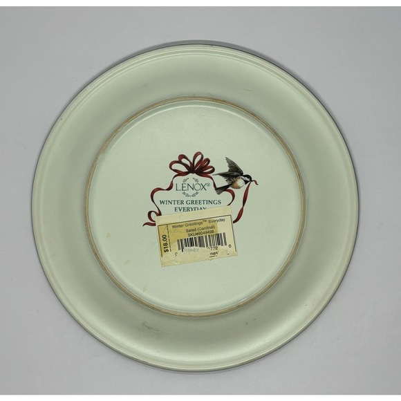 Lenox Winter Greetings Cardinal Everyday Salad Plate Catherine McClung New - Picture 2 of 2